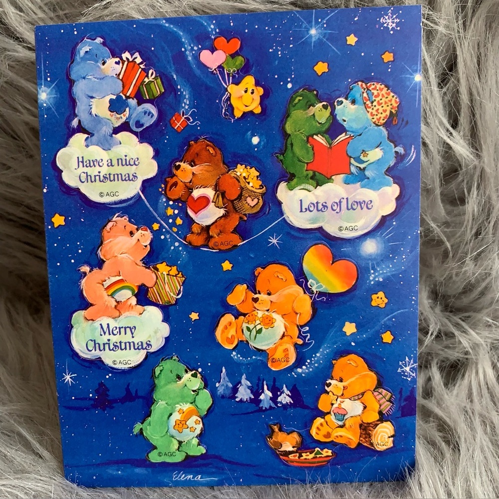 care bears vintage 90s sheet